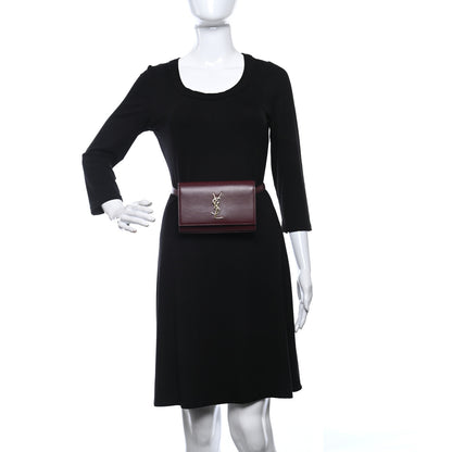 Saint Laurent Smooth Calfskin Monogram Kate Belt Bag Rouge Legion 2 of 10