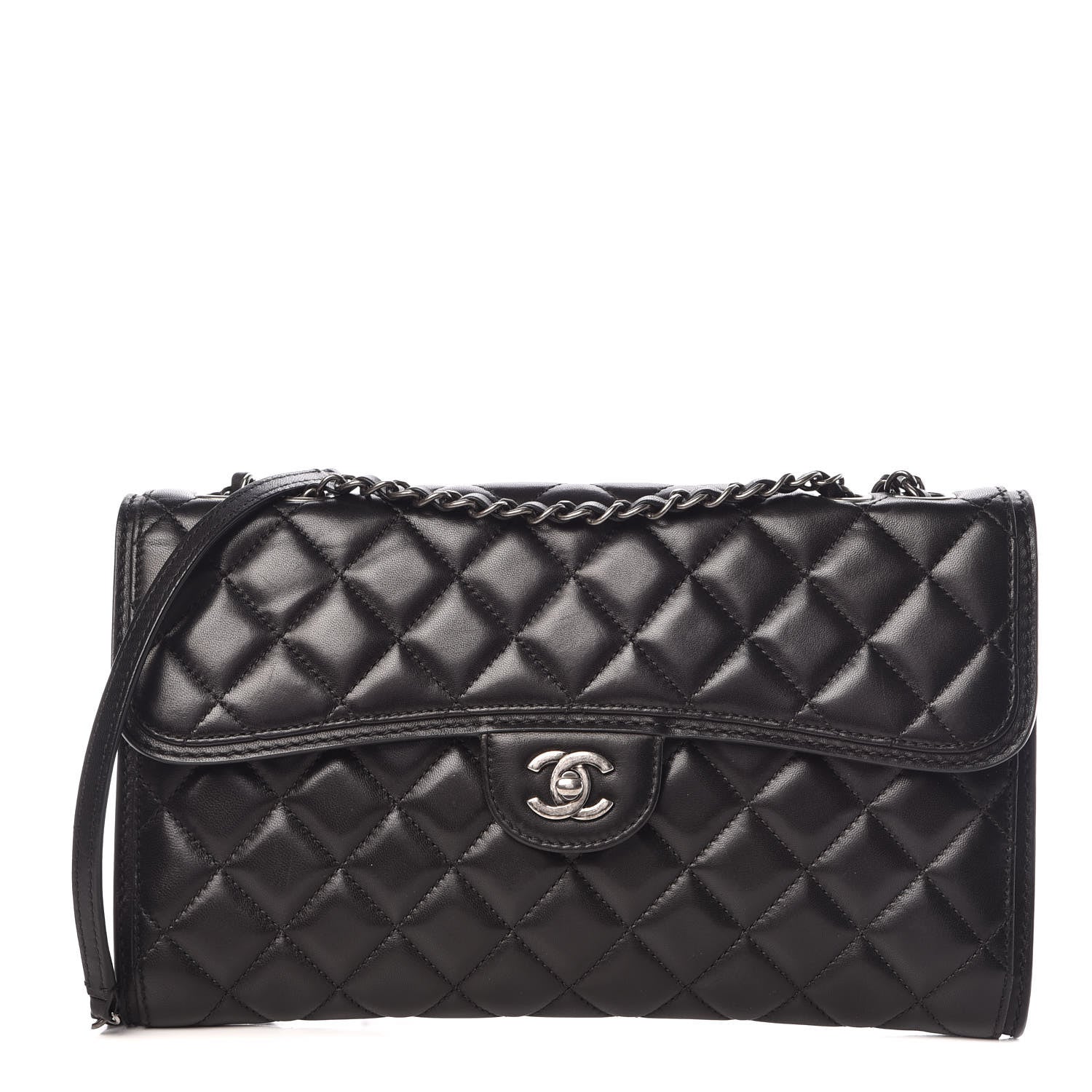 Chanel Lambskin Quilted Citizen Zip Flap Black 1 of 10