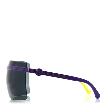 Chanel Metal Graphic Lines Shield Sunglasses 71586 Purple Pink 3 of 7