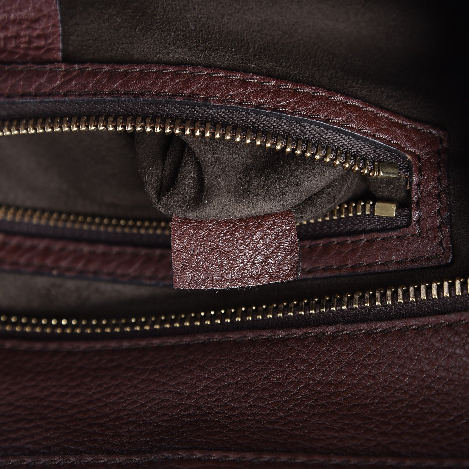 Celine Pebbled Calfskin Mini Luggage Chocolate 6 of 12