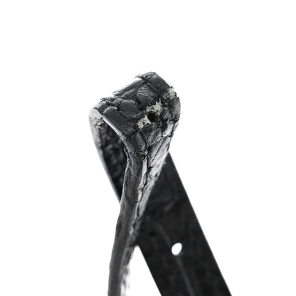 Balenciaga Shiny Calfskin Monochrome Crocodile Embossed Small Hourglass Top Handle Bag Black 13 of 15