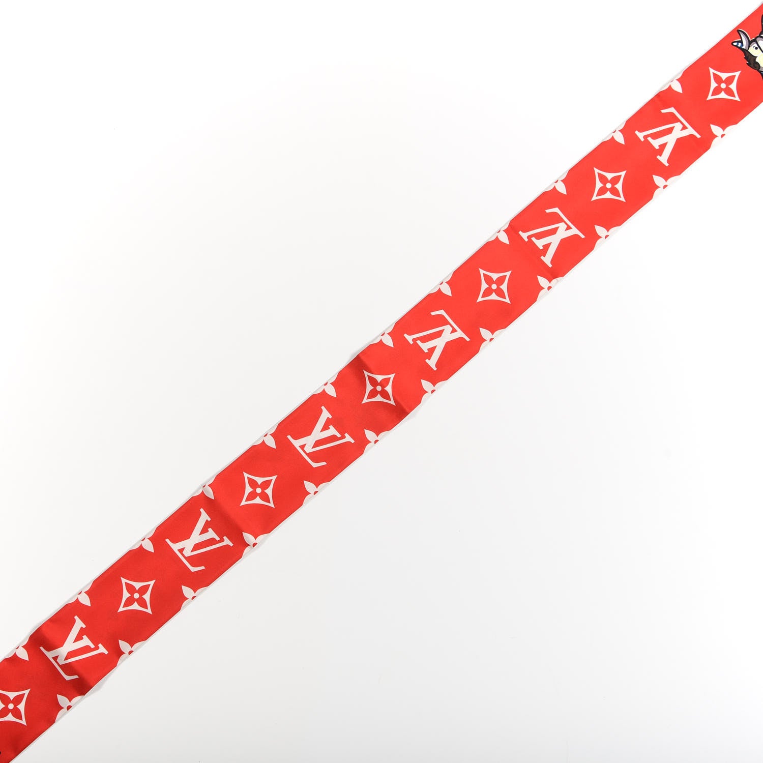 Louis Vuitton Silk Monogram Rodeo Bandeau Red 3 of 4