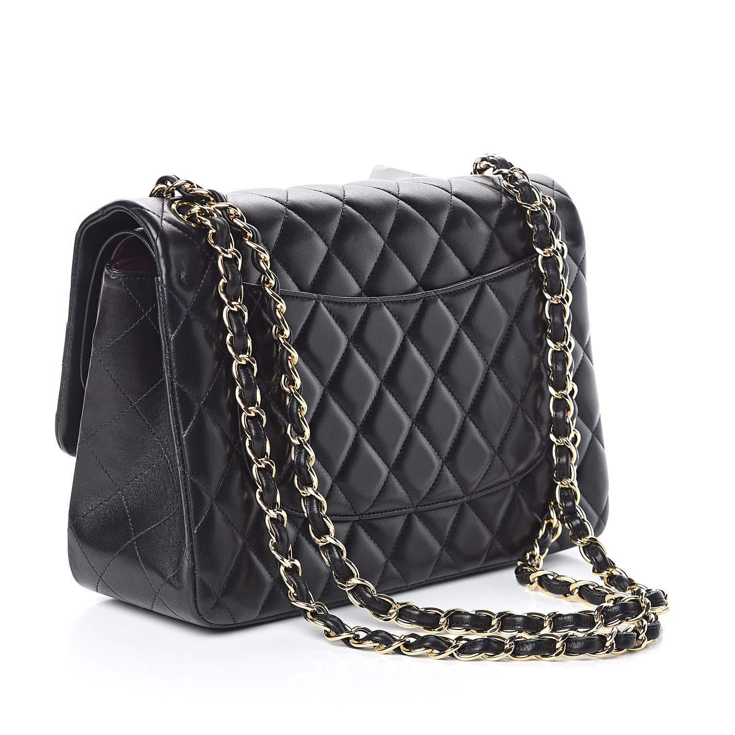 Chanel Lambskin Quilted Jumbo Double Flap Black 3 of 10