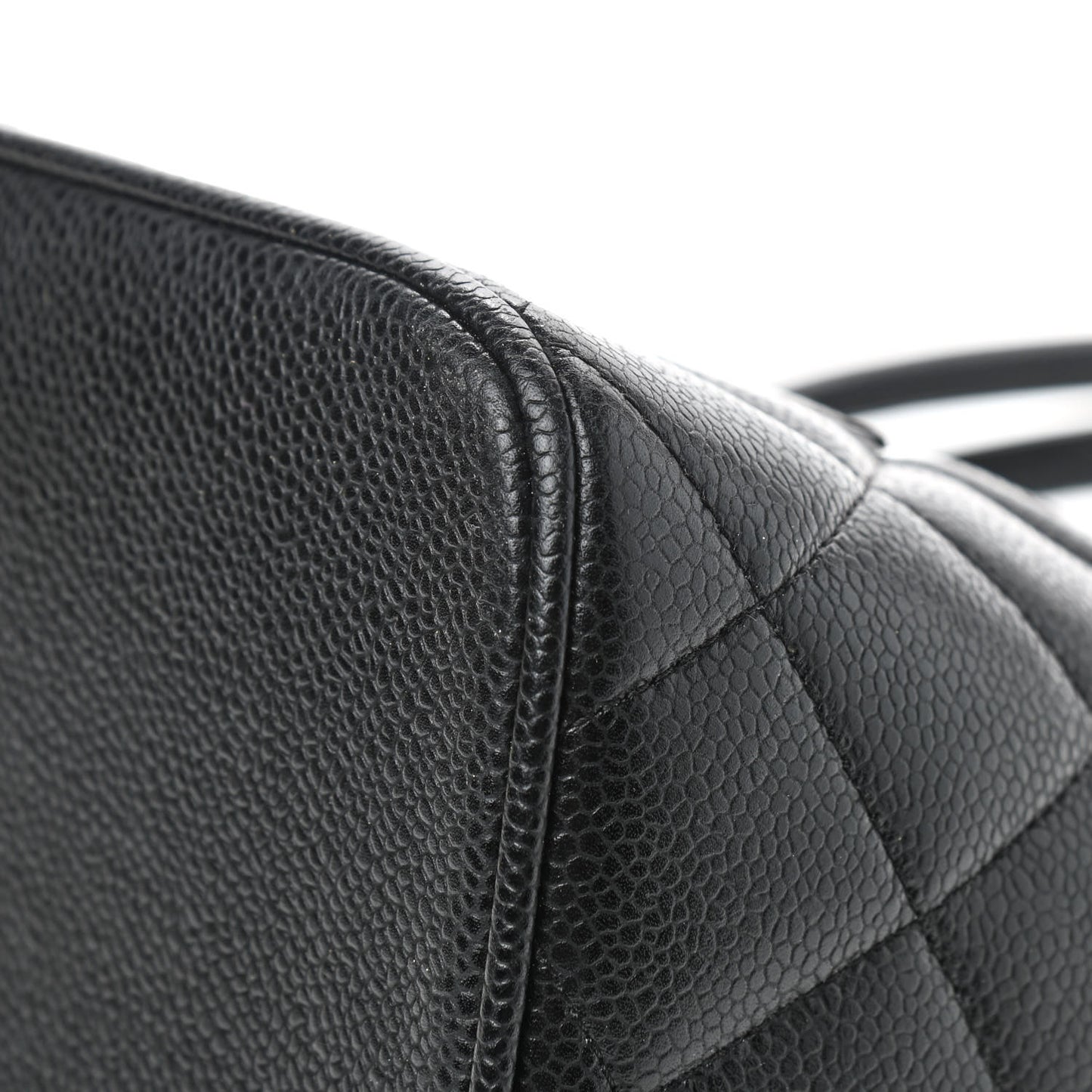 Caviar Quilted Medallion Tote Black