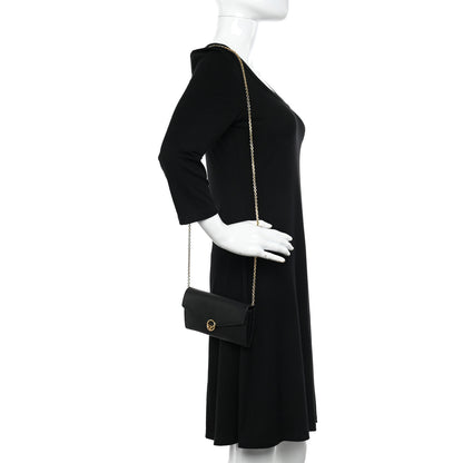 Fendi Vitello Cruise F is Fendi Continental Envelope Wallet on Chain Black 2 of 9