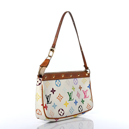 Louis Vuitton Monogram Multicolor Pochette Accessories White 2 of 10