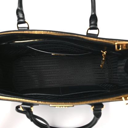 Prada Saffiano Medium Galleria Double Zip Tote Black 5 of 13