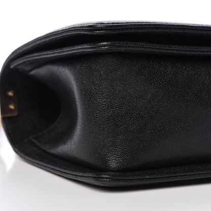 Chanel Caviar Chevron Quilted Medium Boy Flap Black 9 of 10