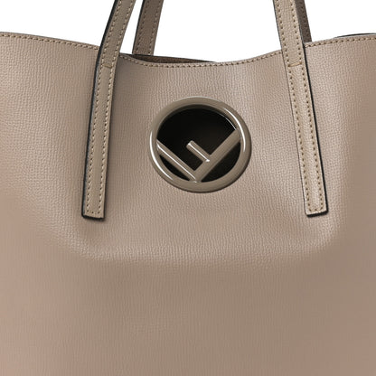 Fendi Vitello Vienna Enamel F is Fendi Shopping Tote Tortora Taupe 9 of 13