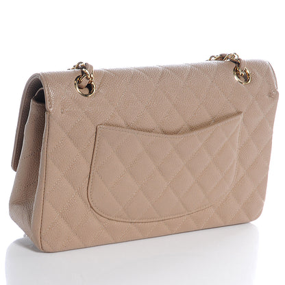 Chanel Caviar Quilted Medium Double Flap Beige 3 of 8