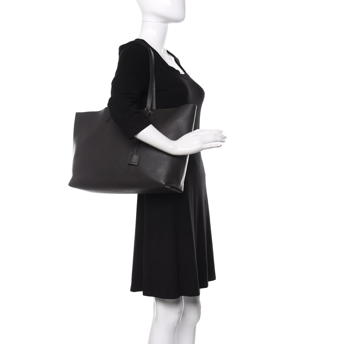 Calfskin Large Shopping Tote Coal
