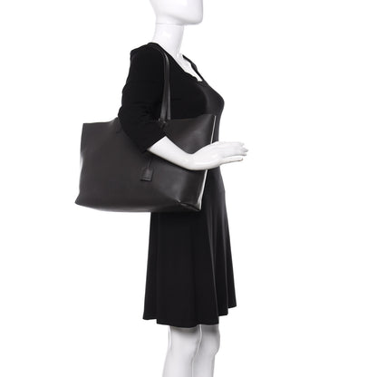 Saint Laurent Calfskin Large Shopping Tote Coal 2 of 15