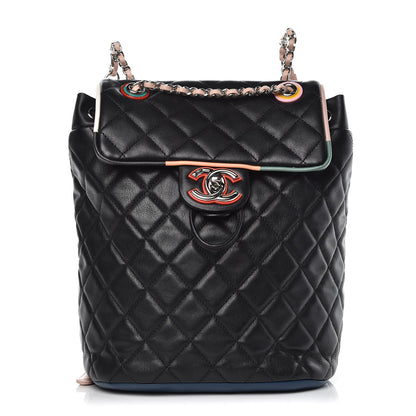 Chanel Lambskin Quilted Small Cuba Urban Spirit Backpack Black 1 of 7