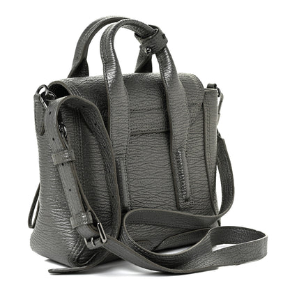 3.1 Phillip Lim Metallic Textured Calfskin Mini Pashli Satchel Silver 3 of 13