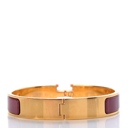 Hermes Enamel Narrow Clic Clac H Bracelet GM Rouge 3 of 6