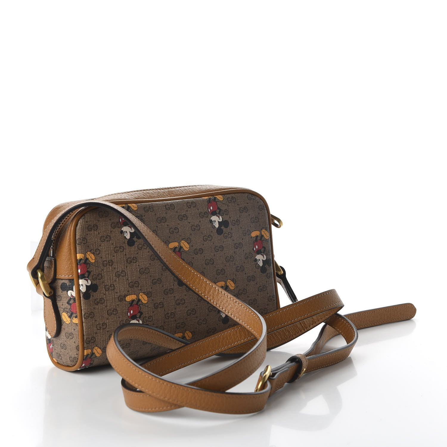 Gucci X DISNEY Mini Vintage GG Supreme Monogram Mickey Mouse Shoulder Bag Beige Vintage Sun Oil 3 of 11