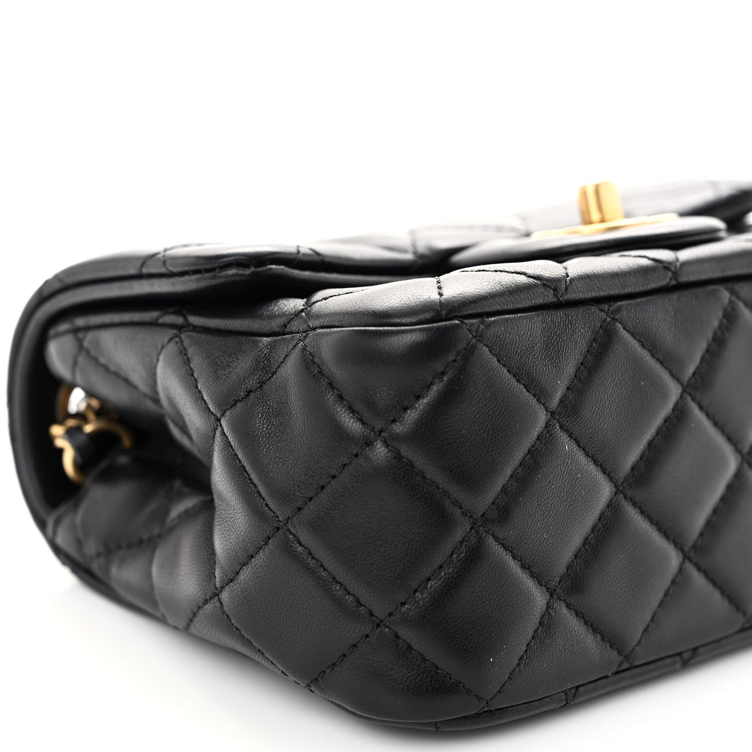 Chanel Lambskin Quilted Mini Pearl Crush Flap Black 9 of 10