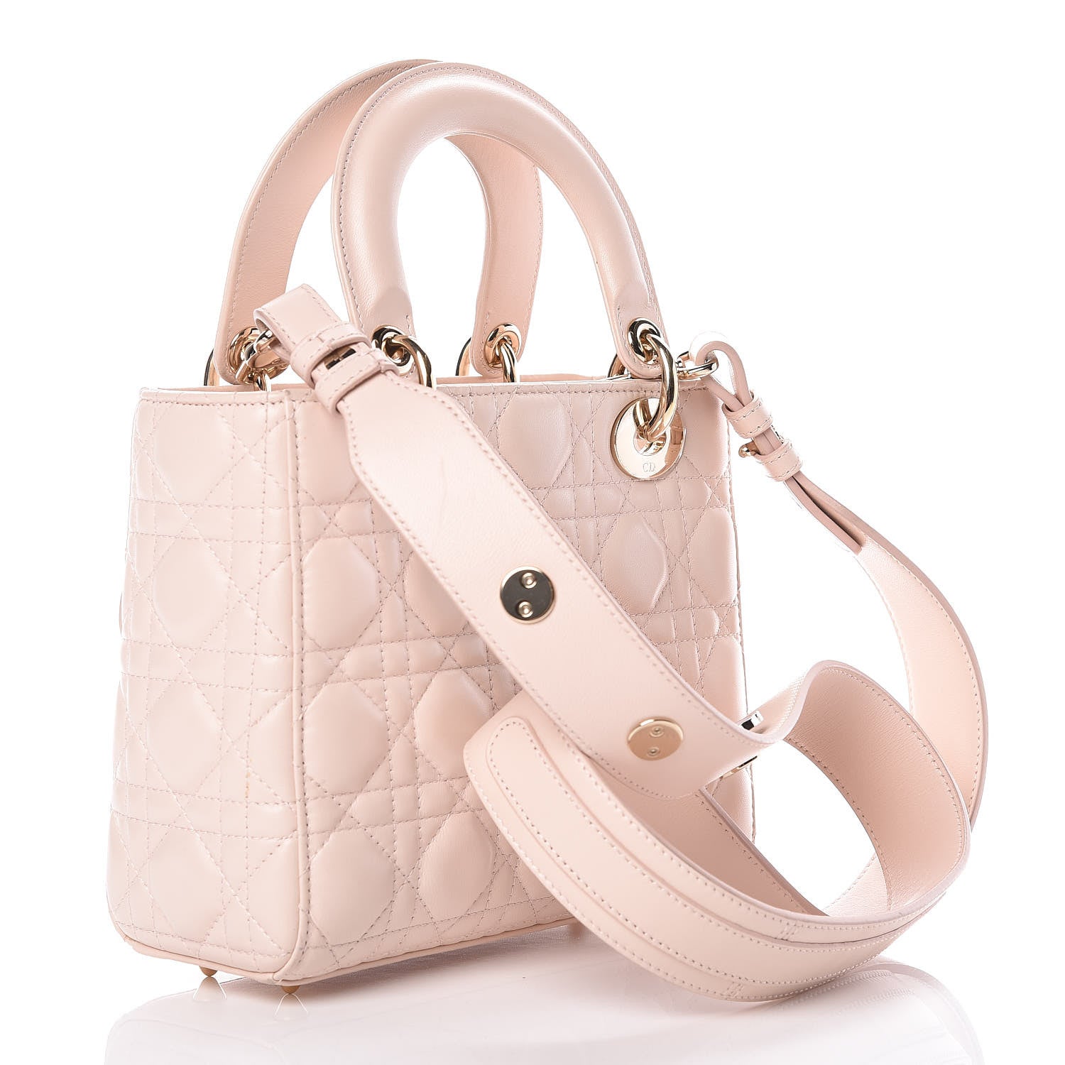 Christian Dior Lambskin Cannage Small Lucky Badges My Lady Dior Pink 3 of 25