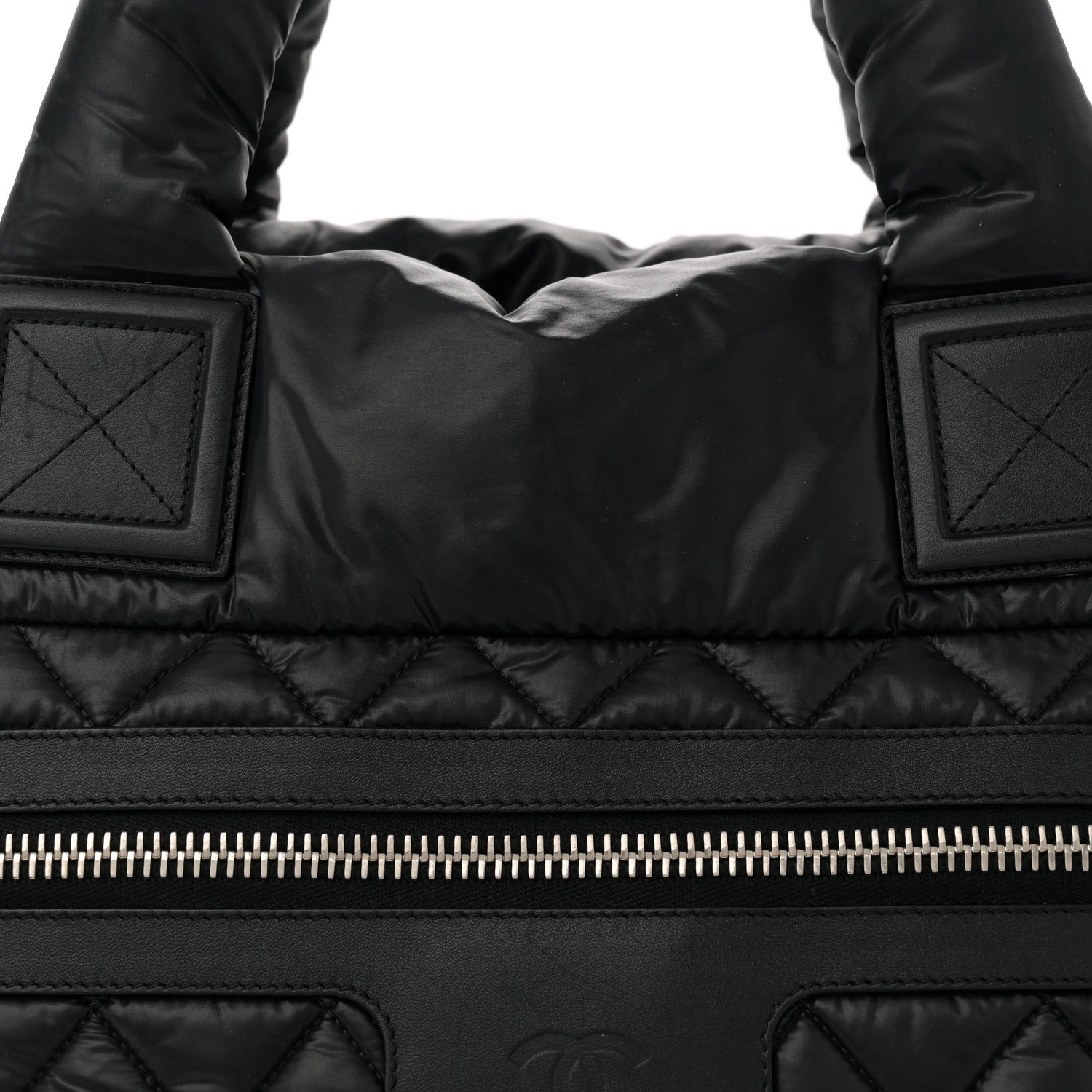 Chanel Nylon Quilted Large Coco Cocoon Tote   Black 8 of 10