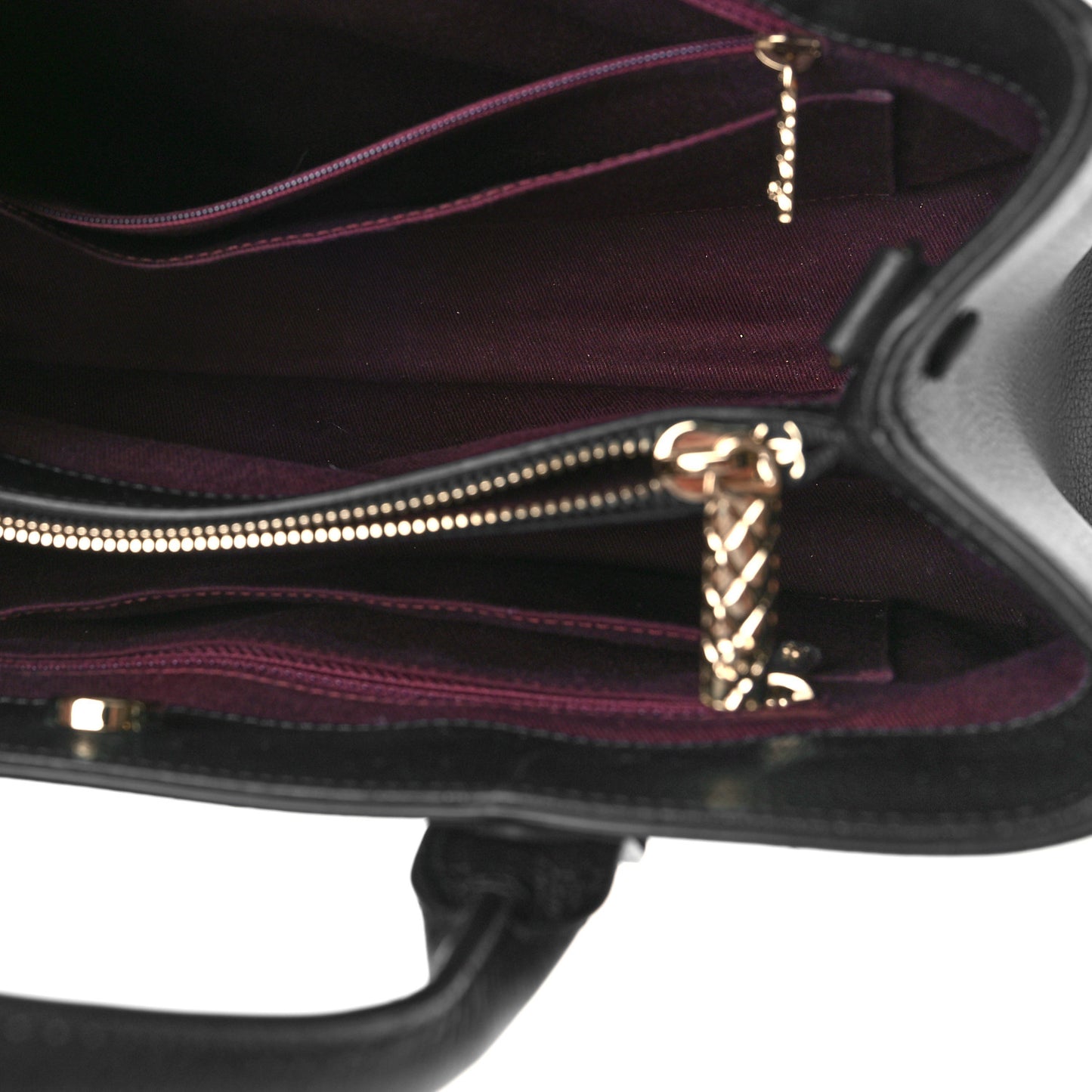 Grained Calfskin Small Neo Executive Shopper Tote Black