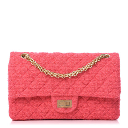 Chanel Wool Tweed Quilted 2.55 Reissue 225 Flap Pink 1 of 10