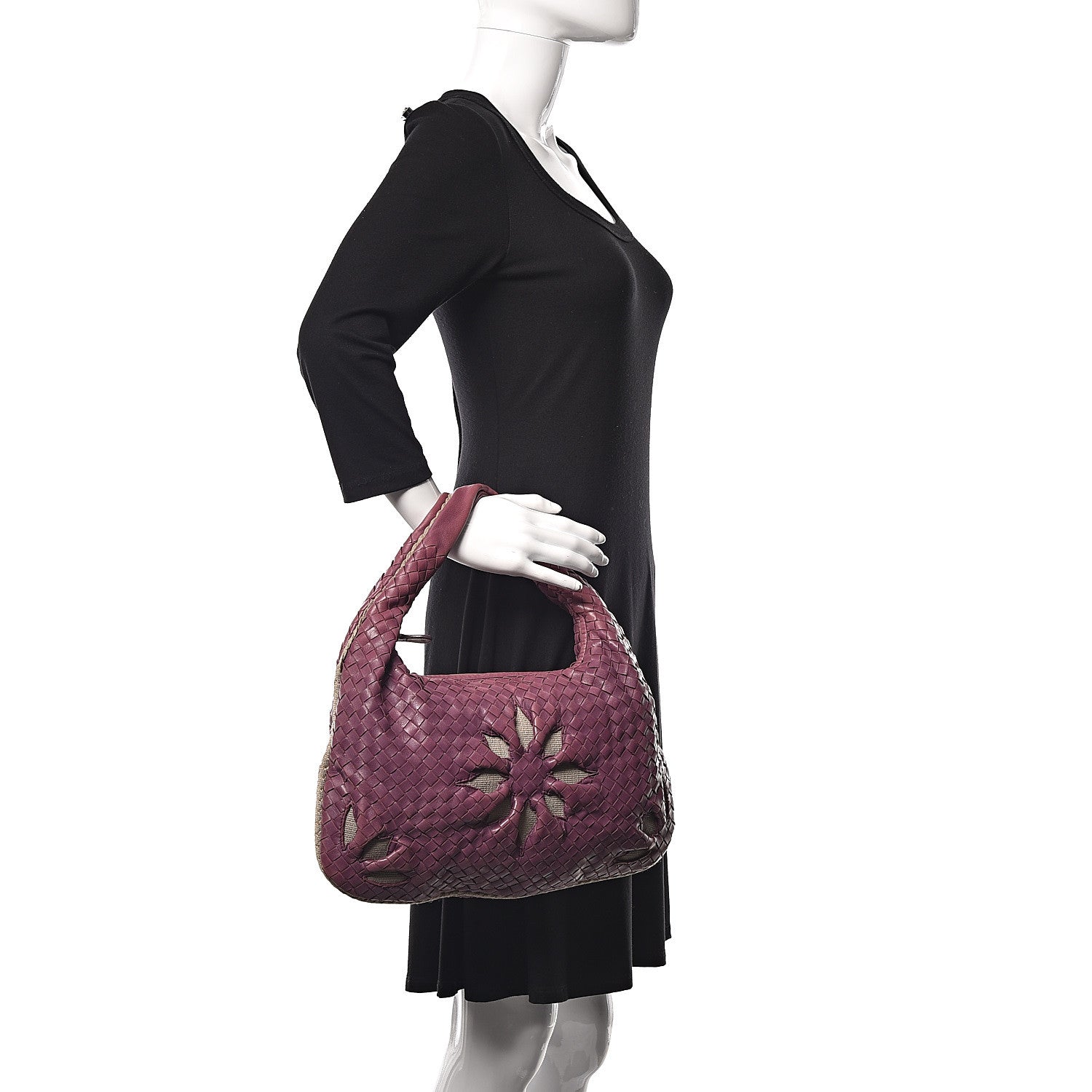 Bottega Veneta Nappa Intrecciato Flower Medium Veneta Hobo 2 of 11