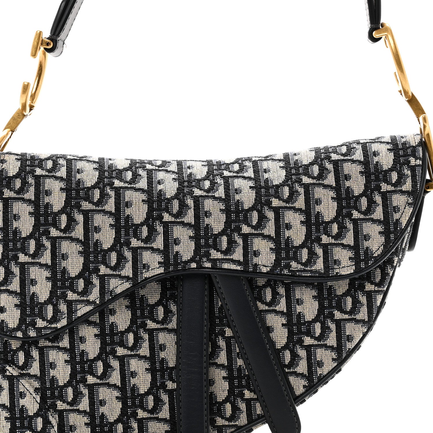 Christian Dior Oblique Saddle Bag Blue 8 of 10