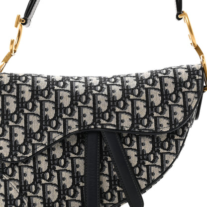 Christian Dior Oblique Saddle Bag Blue 8 of 10