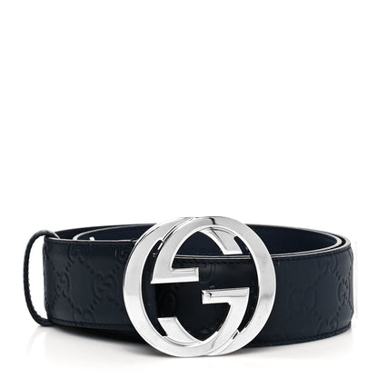 Gucci Guccissima Signature Interlocking G 40mm Belt 85 34 Blue 1 of 6