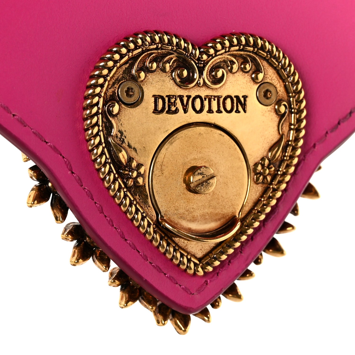 Dolce & Gabbana Smooth Calfskin Small Devotion Envelope Top Handle Bag Pink 6 of 10