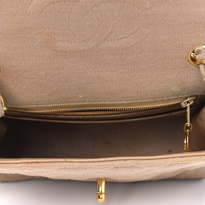 Chanel Jersey Quilted Mini Square Flap Beige 4 of 13