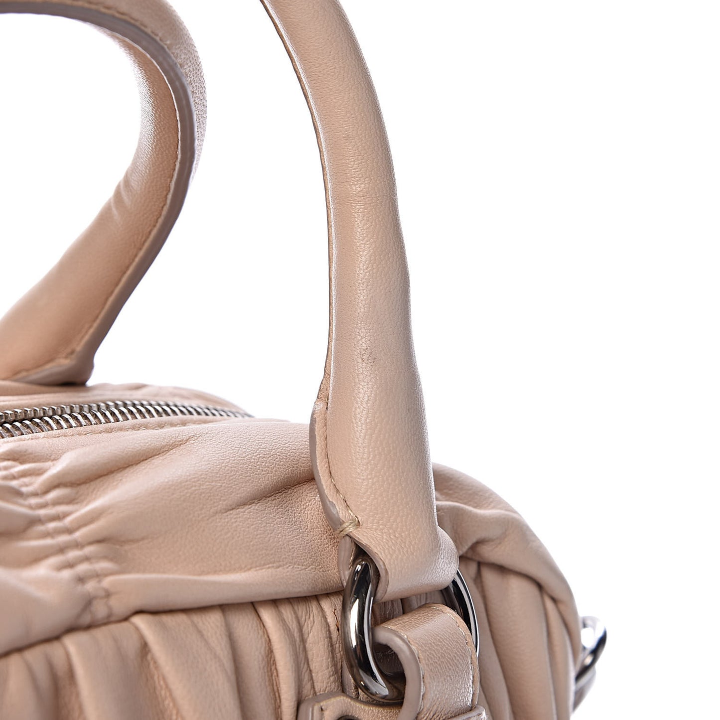 Nappa Gaufre Dome Satchel Cipria