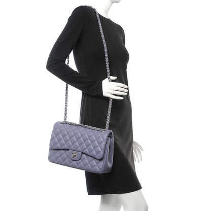 Chanel Lambskin Quilted Jumbo Double Flap Light Purple 3 of 10