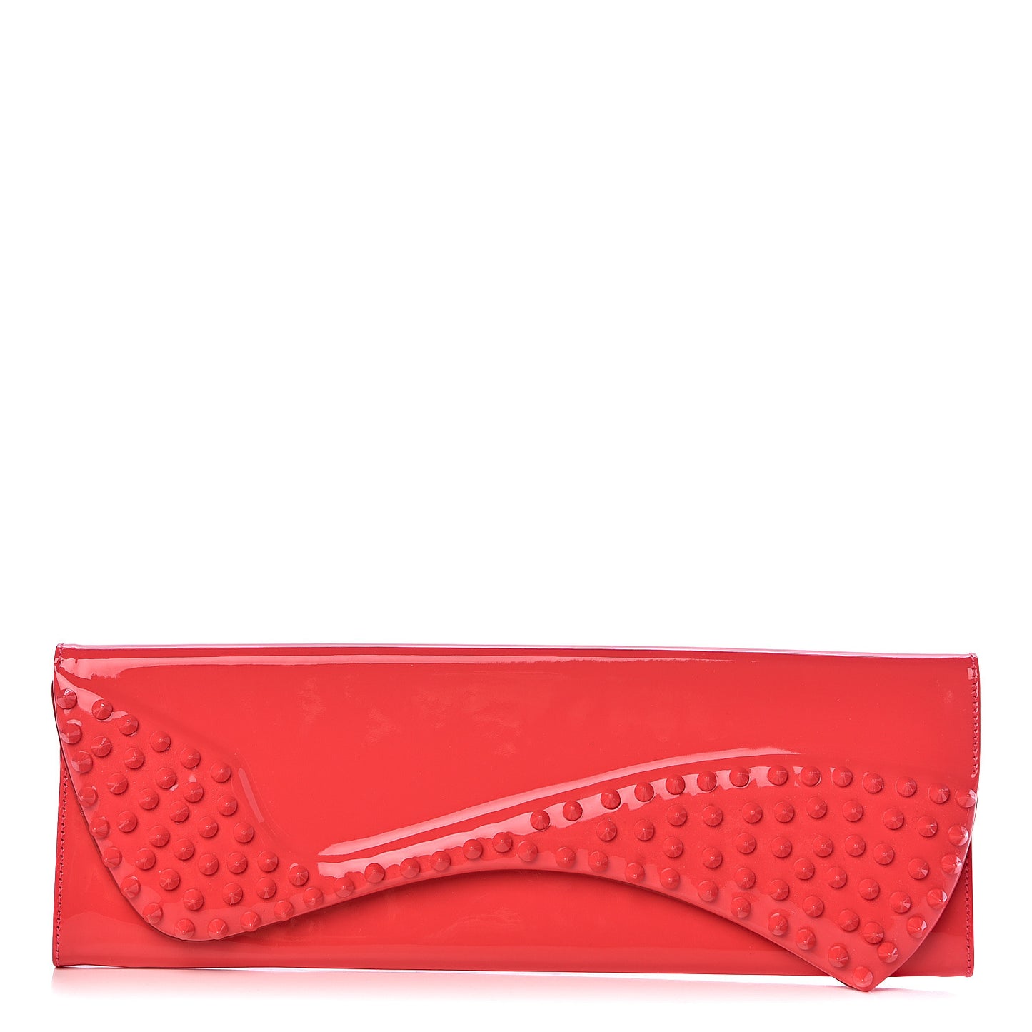 Patent Spikes Pigalle Clutch Framboisine