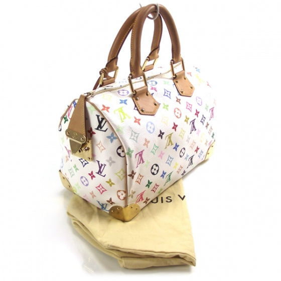Louis Vuitton Monogram Multicolor Speedy 30 White 3 of 10