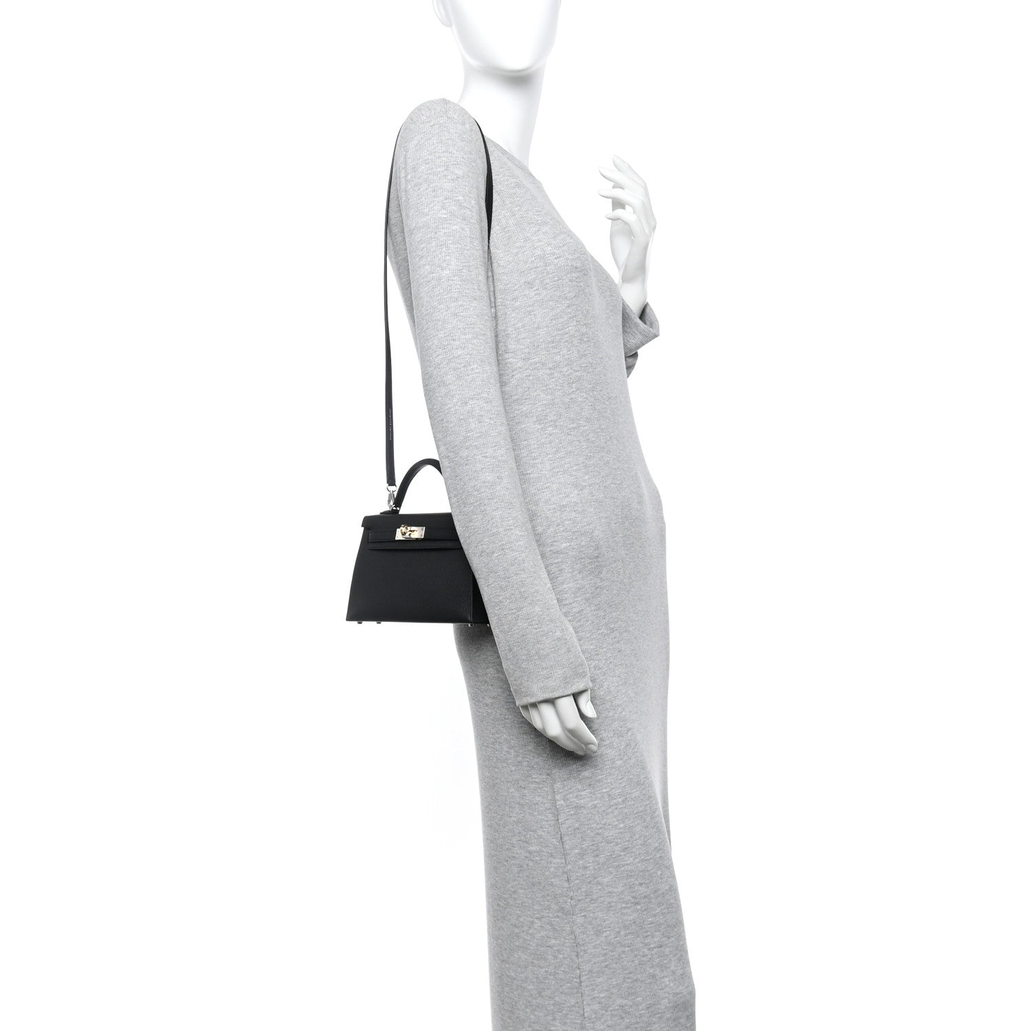 Hermes Epsom Mini Kelly Sellier 20 Black 2 of 11