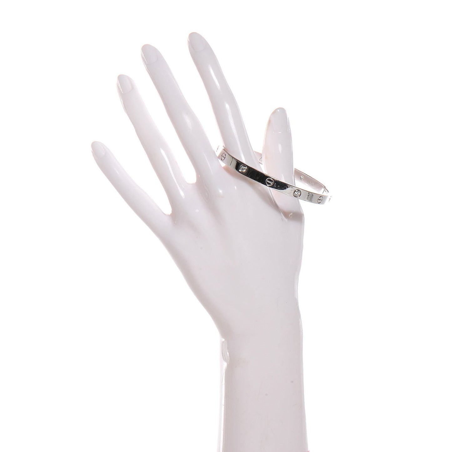 18K White Gold 4 Diamond LOVE Bracelet 19