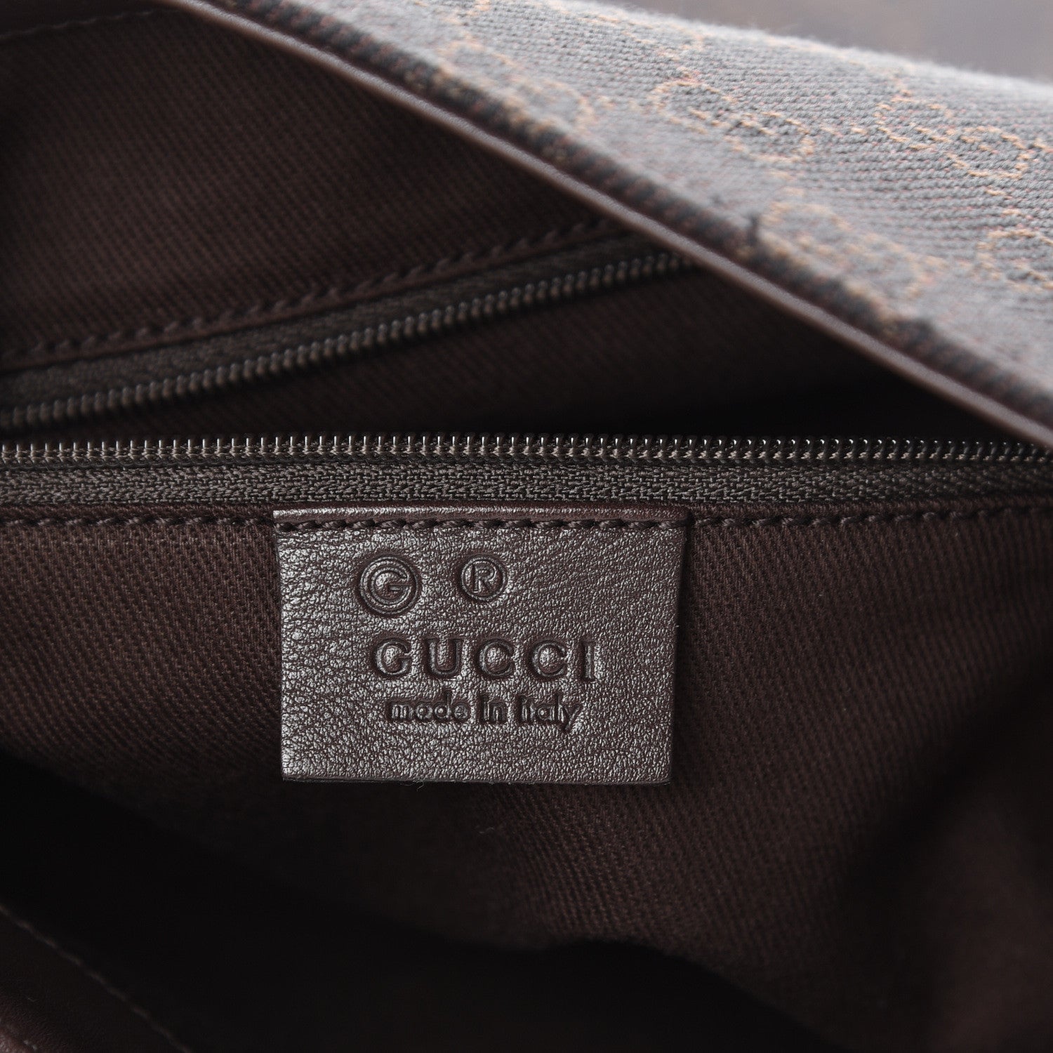 Gucci Monogram Signature Hobo Shoulder Bag Dark Brown 5 of 10