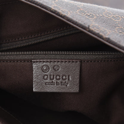 Gucci Monogram Signature Hobo Shoulder Bag Dark Brown 5 of 10