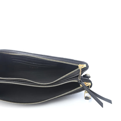 Louis Vuitton Empreinte Double Zip Pochette Black 6 of 8