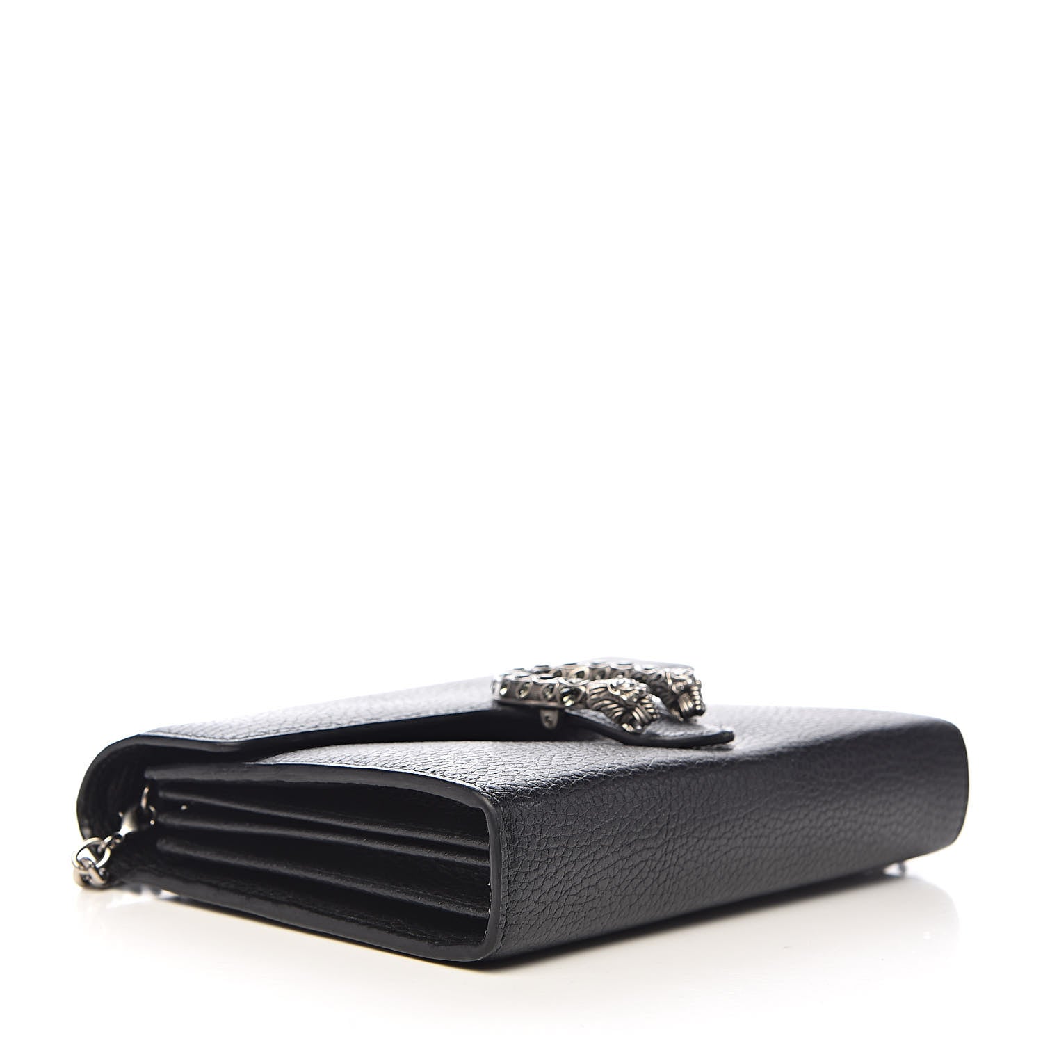 Gucci Calfskin Mini Dionysus Chain Wallet Black 4 of 11