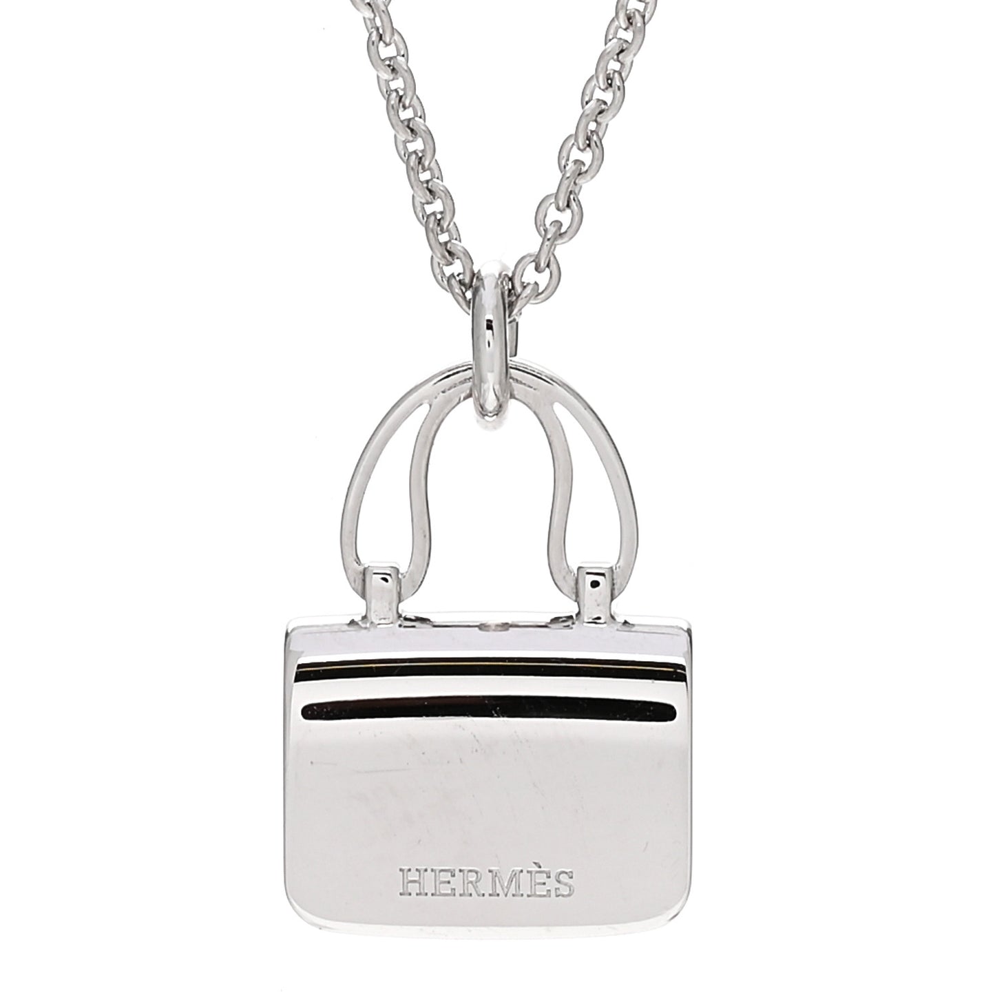 18K White Gold Diamond Constance Amulettes Pendant Necklace