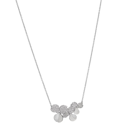 Tiffany Platinum Diamond Mini Paper Flowers Cluster Pendant Necklace 1 of 5