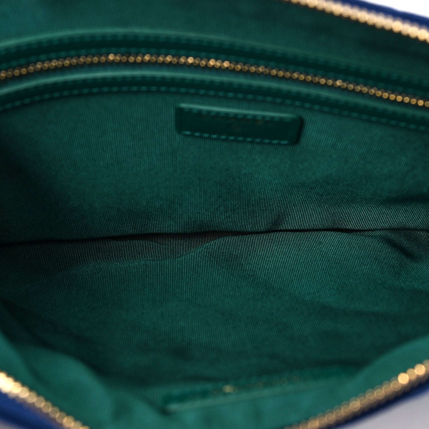 Chanel Jersey Quilted Medium Cosmetic Case Blue 5 of 8