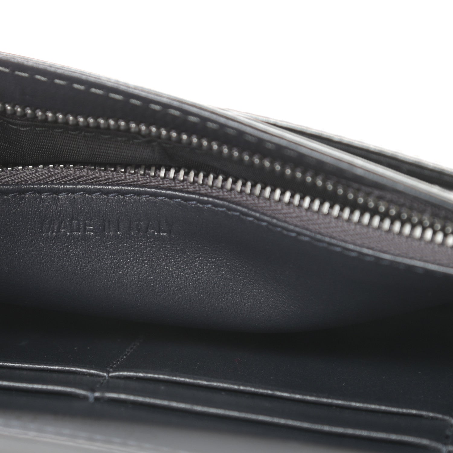 Christian Dior Metallic Patent Micro-Cannage Diorama Wallet on Chain Pouch Onyx Black 7 of 14