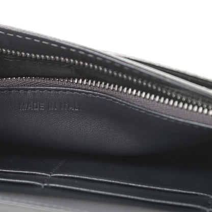 Christian Dior Metallic Patent Micro-Cannage Diorama Wallet on Chain Pouch Onyx Black 7 of 14