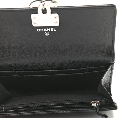 Chanel Grained Calfskin Quilted CC Box Flap Wallet Black 5 of 8