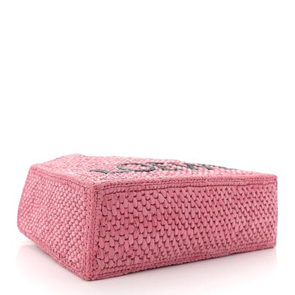 Loewe X PAULA'S IBIZA Raffia Font Tote Sunset Pink 4 of 10