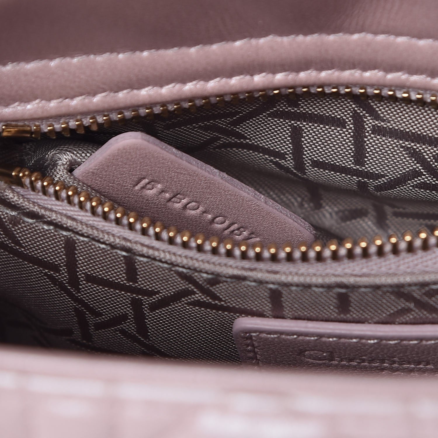 Christian Dior Metallic Lambskin Cannage Mini Lady Dior Lotus 7 of 7