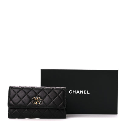 Chanel Lambskin Quilted Medium Chanel 19 Flap Wallet Black 12 of 12
